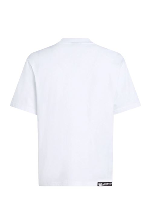 T-shirt bianca in cotone Karl Lagerfeld jeans | A1W17031100